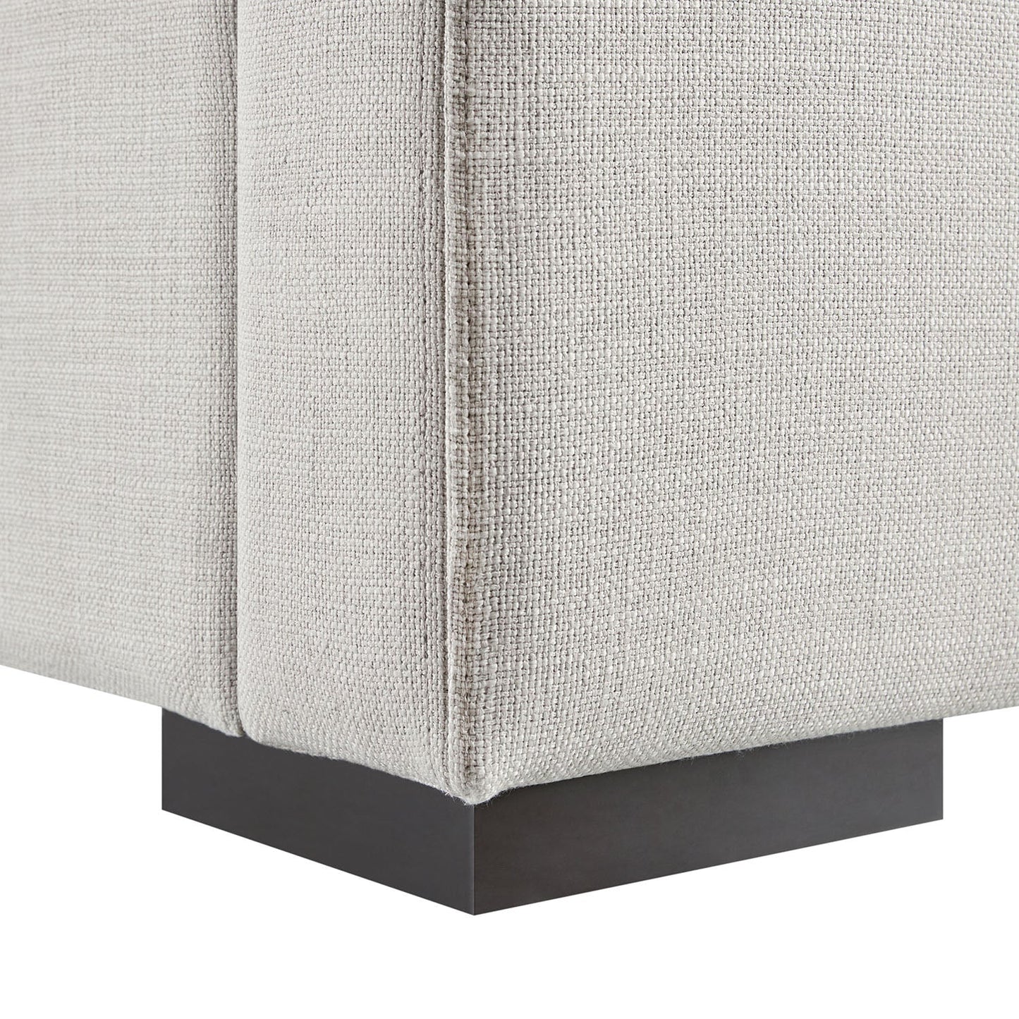 Antoine Side-Opening Ottoman Bed with Storage, Ivory Linen Blend