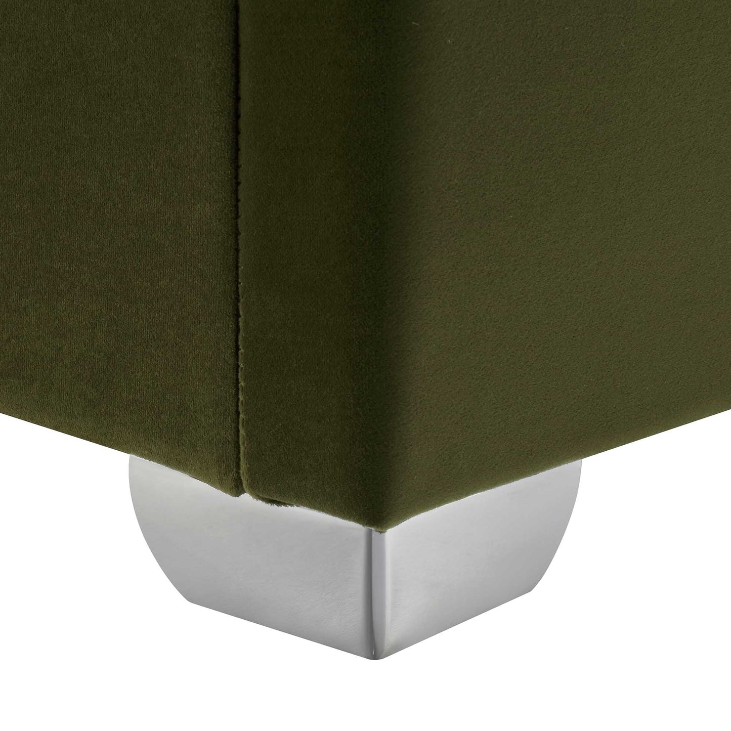 Hadley Moss Green Velvet Ottoman Bed with Storage