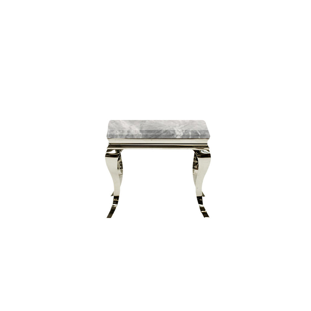 Light grey Marble Lamp Table