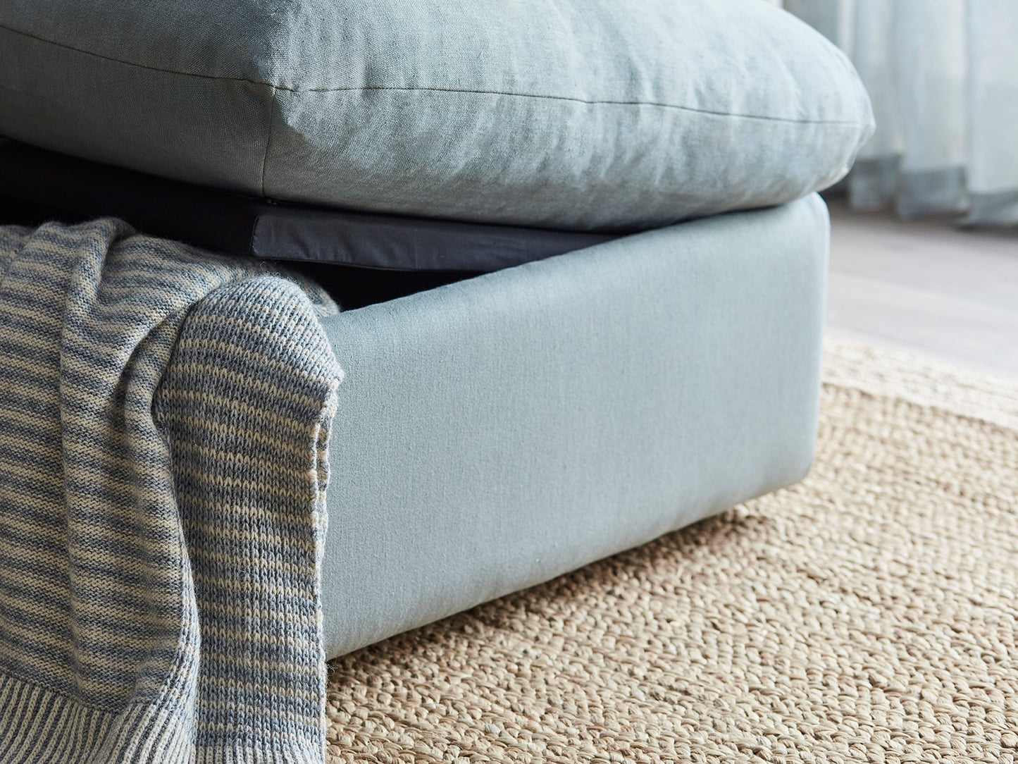 Pillow Nap Footstool with Storage