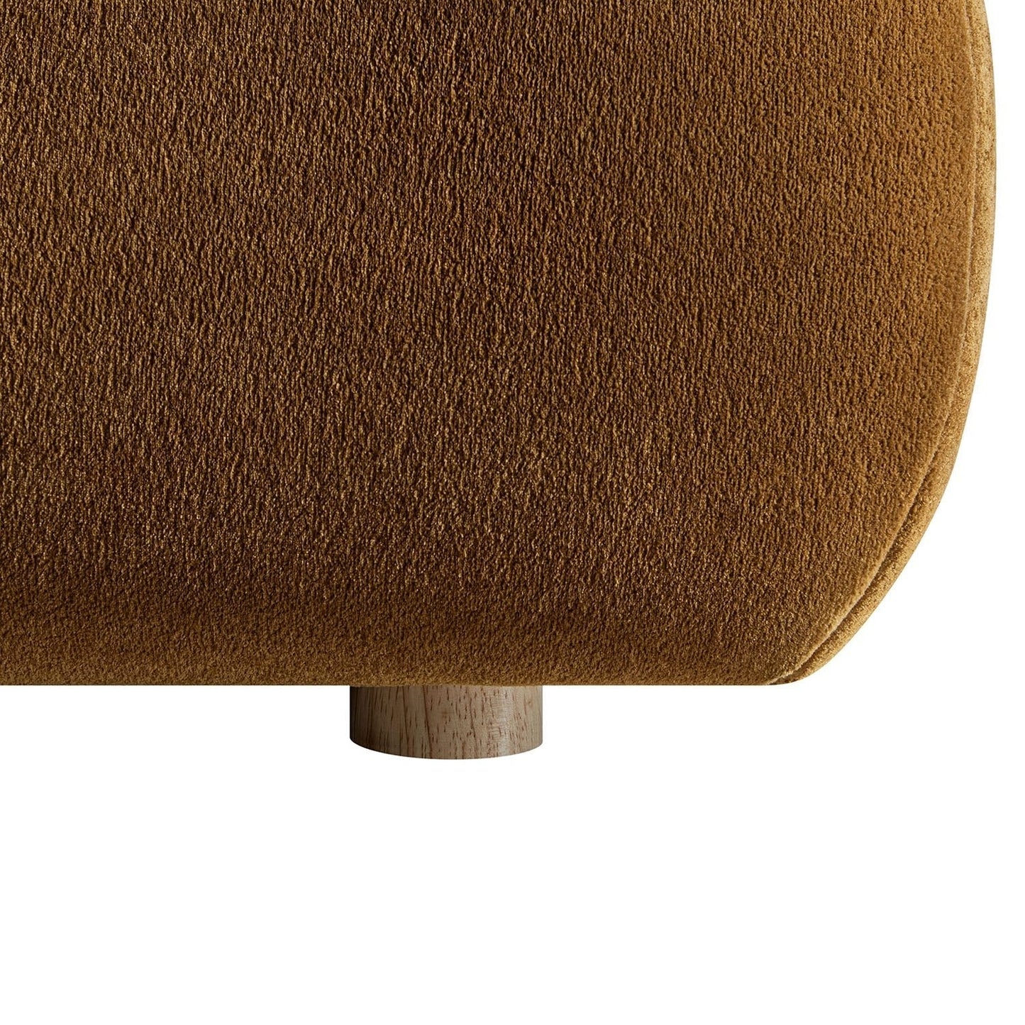 Thera Pillow Headboard Upholstered Bed, Burnt Ochre Chenille