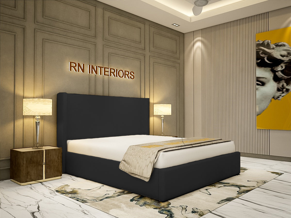 King Sized Bed - Simple Wingback Bed Frame