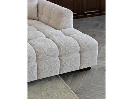 Aluxo Tribeca Right Hand Corner Group in Oatmeal Boucle Fabric – view 2