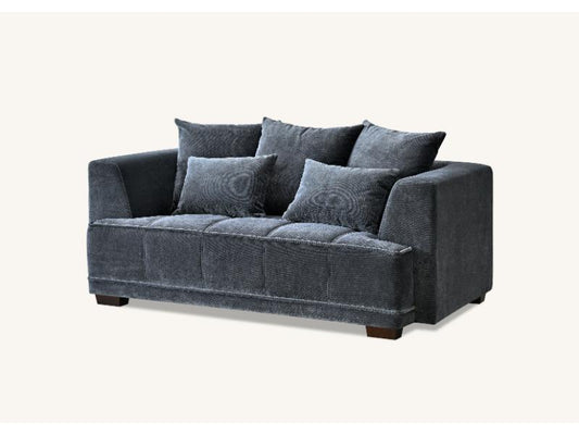 Gramercy Sofa In Steel Velvet 3 seater – view 2