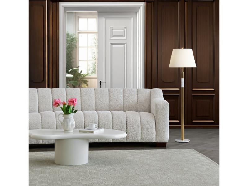 Astoria 3 Seater Sofa in Oatmeal Boucle Fabric – view 8