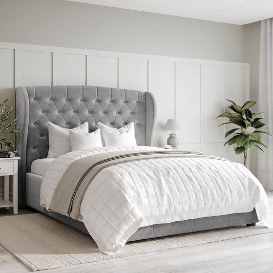 Serenity Crown Grey Double Bed Frame