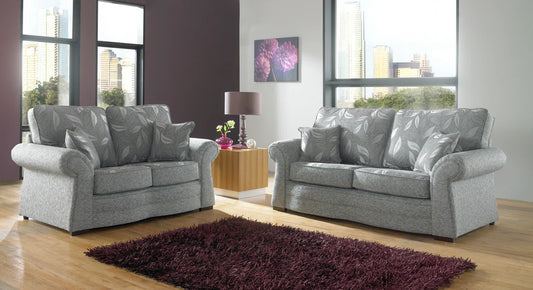Regal Bespoke Flattened Leaves Grey Real Fabric Sofas For Old People – view 2
