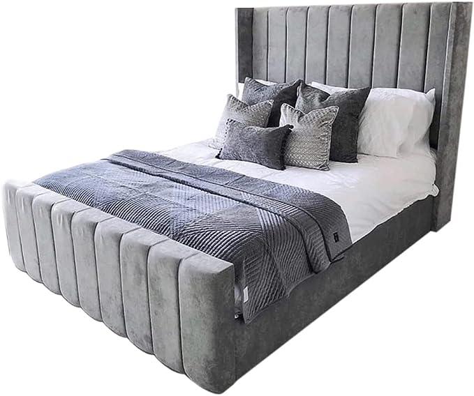 Wing Panel Sleigh Solid Wood Bed Frame