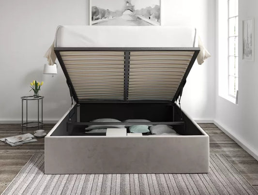 Amalfi Hugo Platinum Upholstered Ottoman Bed Frame Only – view 2
