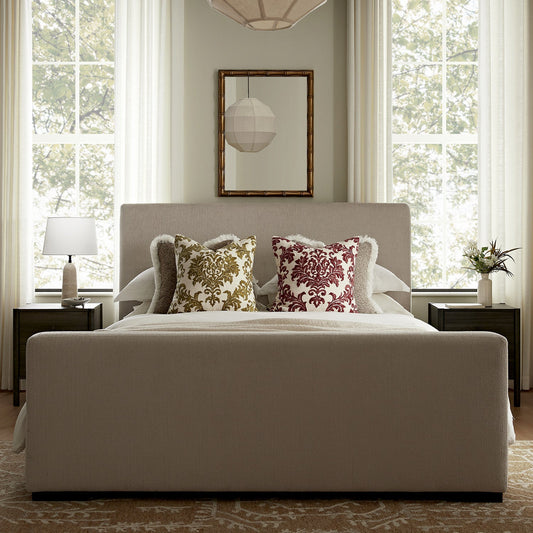 Antoine Side-Opening Ottoman Bed with Storage, Soft Beige Chenille