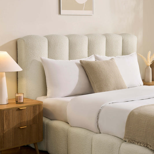 Cheshire Boucle Ottoman Storage Bed - Off White