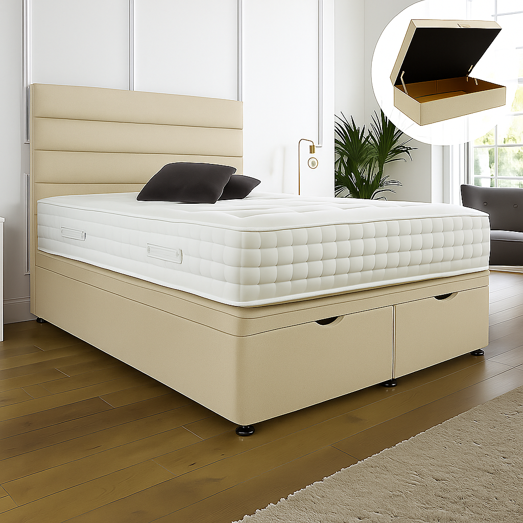 Camden Ottoman End Lift Storage Divan Bed – view 10