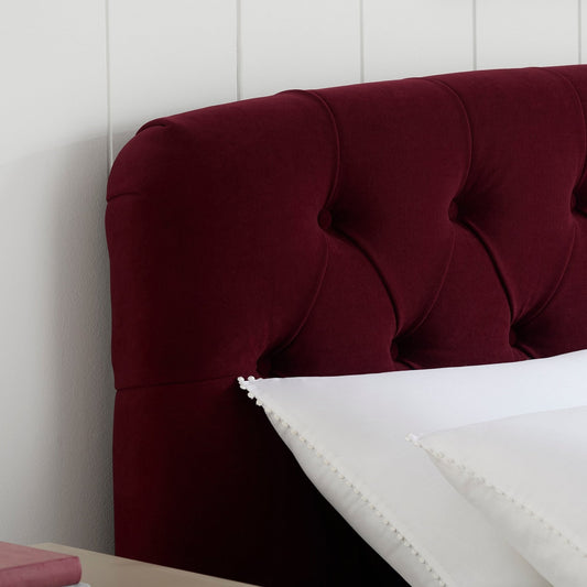 Hebden Ottoman Storage Bed - Berry