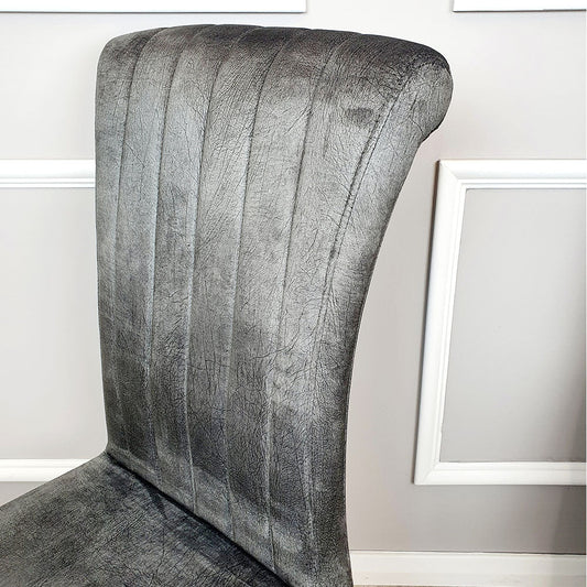 Nicole Dining Chair with Plain Back, Line & Cross Stitch – view 2