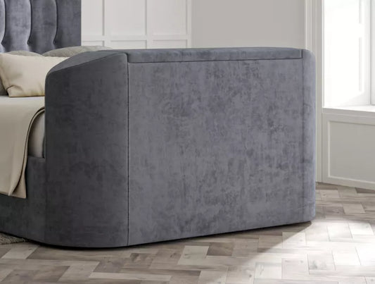 Dorchester Upholstered Hugo Platinum Ottoman TV Bed – view 2