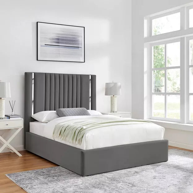 Divan Bed Frame Plush Velvet Ottoman Gas Lift Storage Double & King Size Bed – view 10