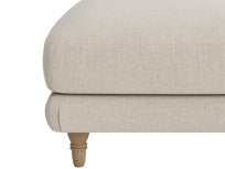 Upholstered Sugarloaf Footstool with Wooden Legs