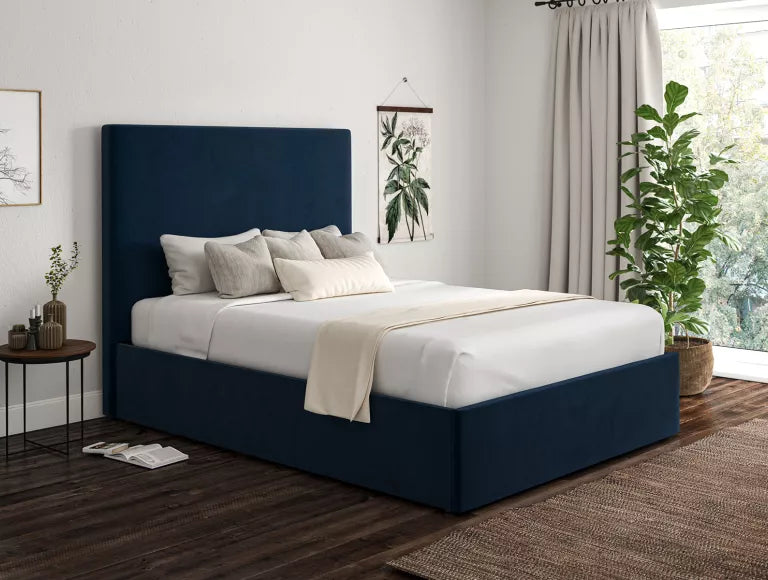 Ottoman bed in a styled bedroom