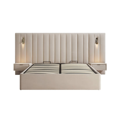 Tremezzo Oversized Ottoman Bed with Storage, Champagne Velvet
