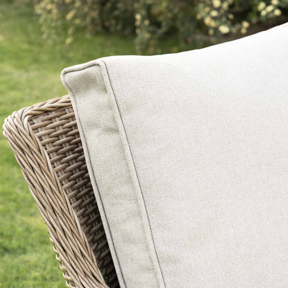 Hampshire 7-Seater Round Wicker Rattan Outdoor Sofa Set with Rising Table, Natural