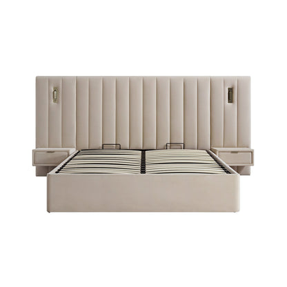 Tremezzo Oversized Ottoman Bed with Storage, Champagne Velvet
