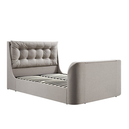 Hadley Stone Fabric TV Bed with Ottoman Storage