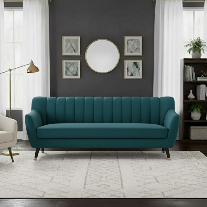 KD 3-Seater Velvet Sofa