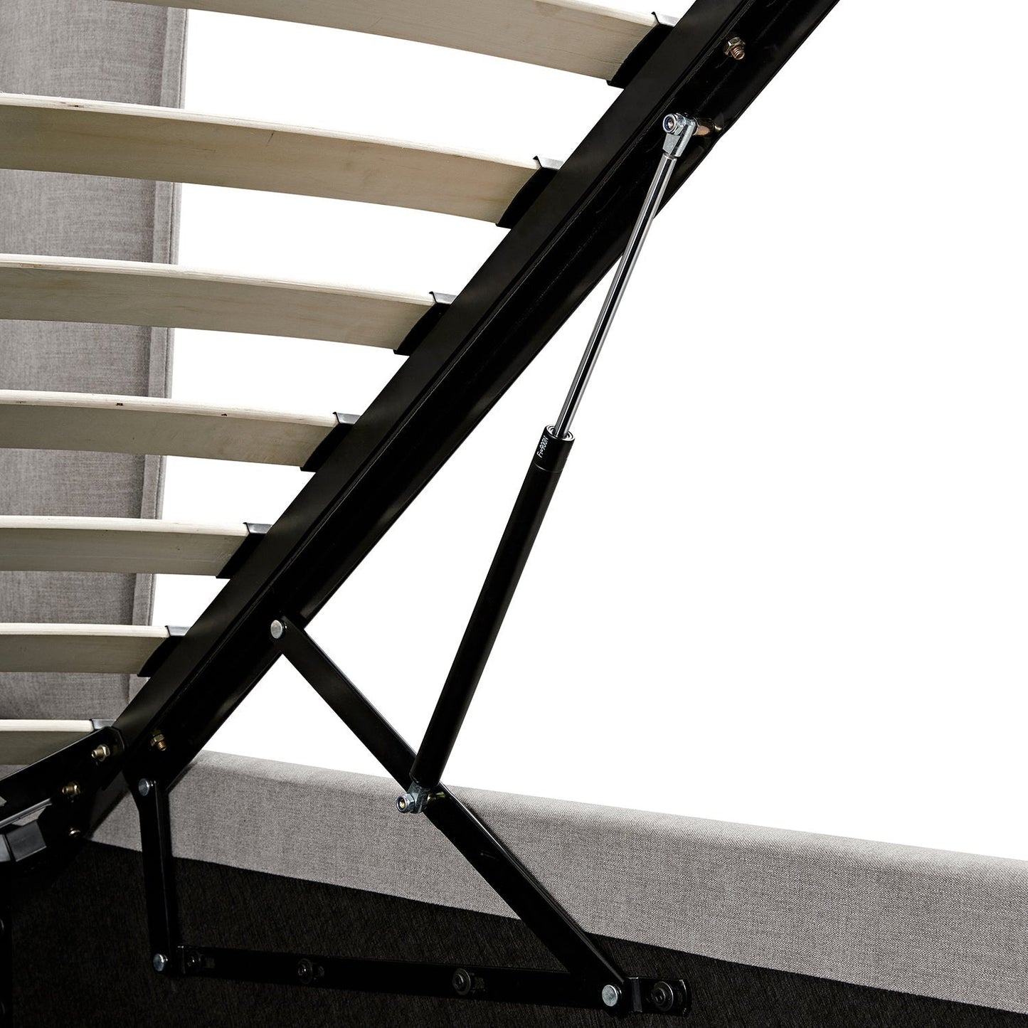 Astrid Ruched Wingback Bed, Soft Grey Chenille