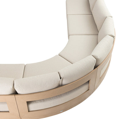 Jardin Aluminium Outdoor Modular 6-Piece Curved Corner Sofa Set, Natural