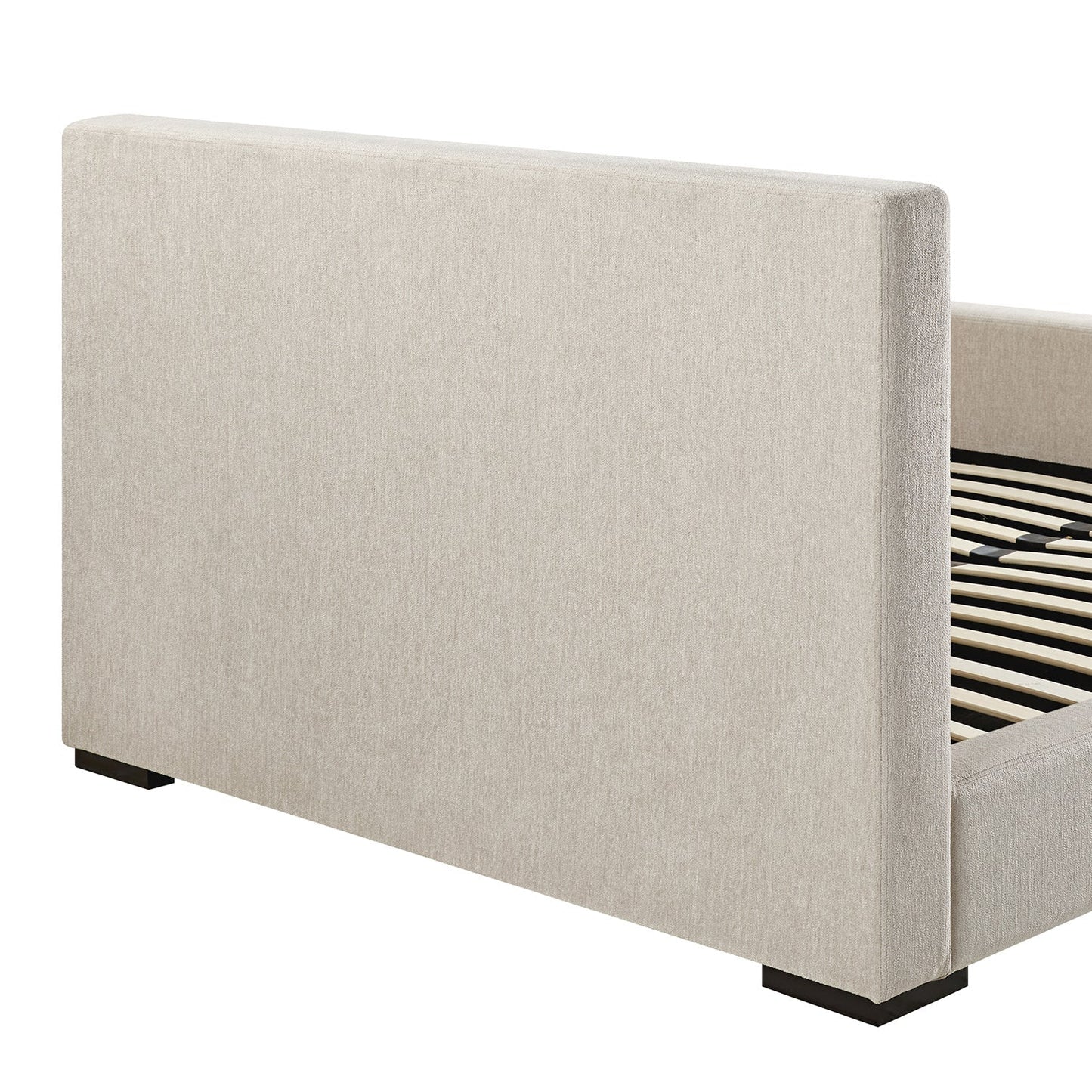 Antoine Side-Opening Ottoman Bed with Storage, Soft Beige Chenille