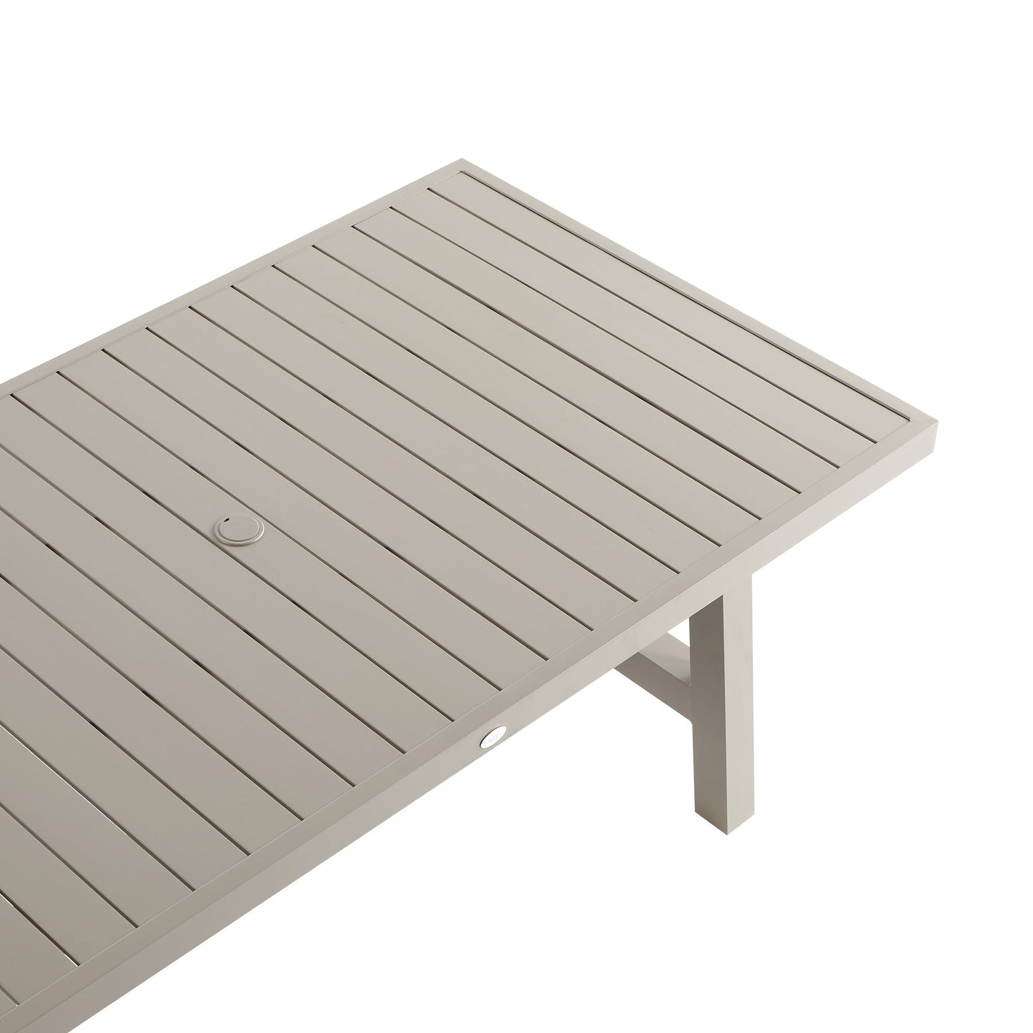 Manresa Rope 6-Seater Rectangular Garden Dining Set, Taupe and Beige