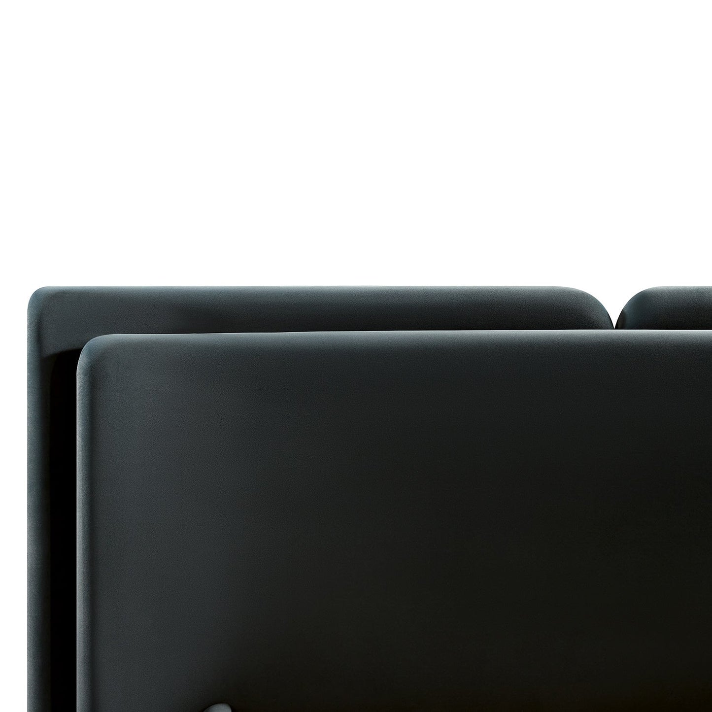 Jolene Layered Wingback Bed with Storage, Aegean Blue Velvet