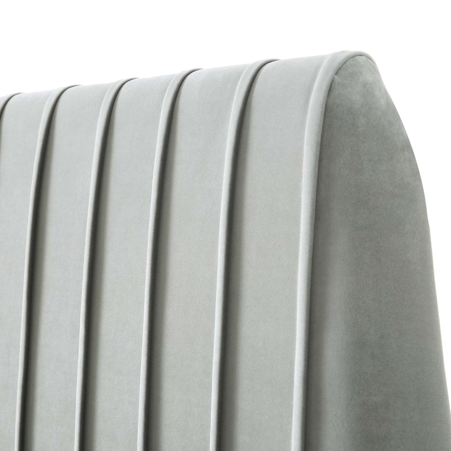 Helia Pleated Ottoman Bed with Storage, Silver Grey Velvet