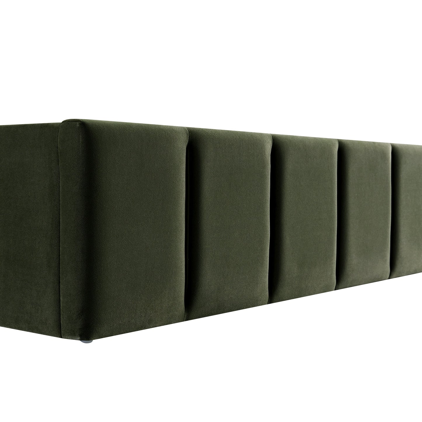 Hana Ottoman Bed with Storage, Moss Green Velvet