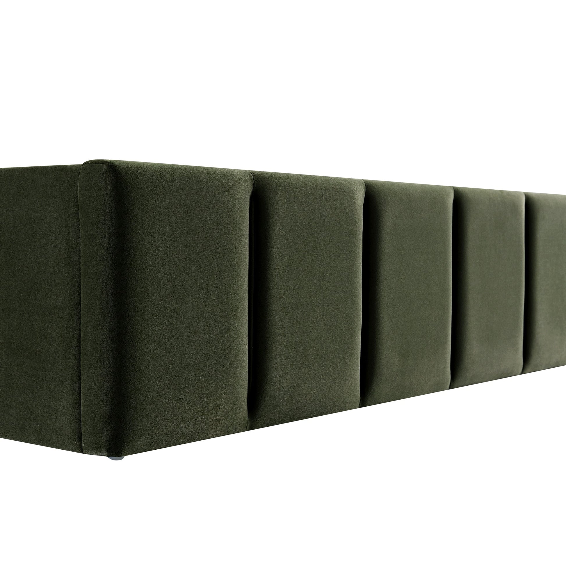 Hana Ottoman Bed with Storage, Moss Green Velvet