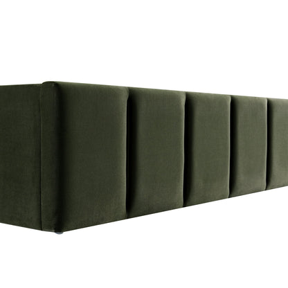 Hana Ottoman Bed with Storage, Moss Green Velvet