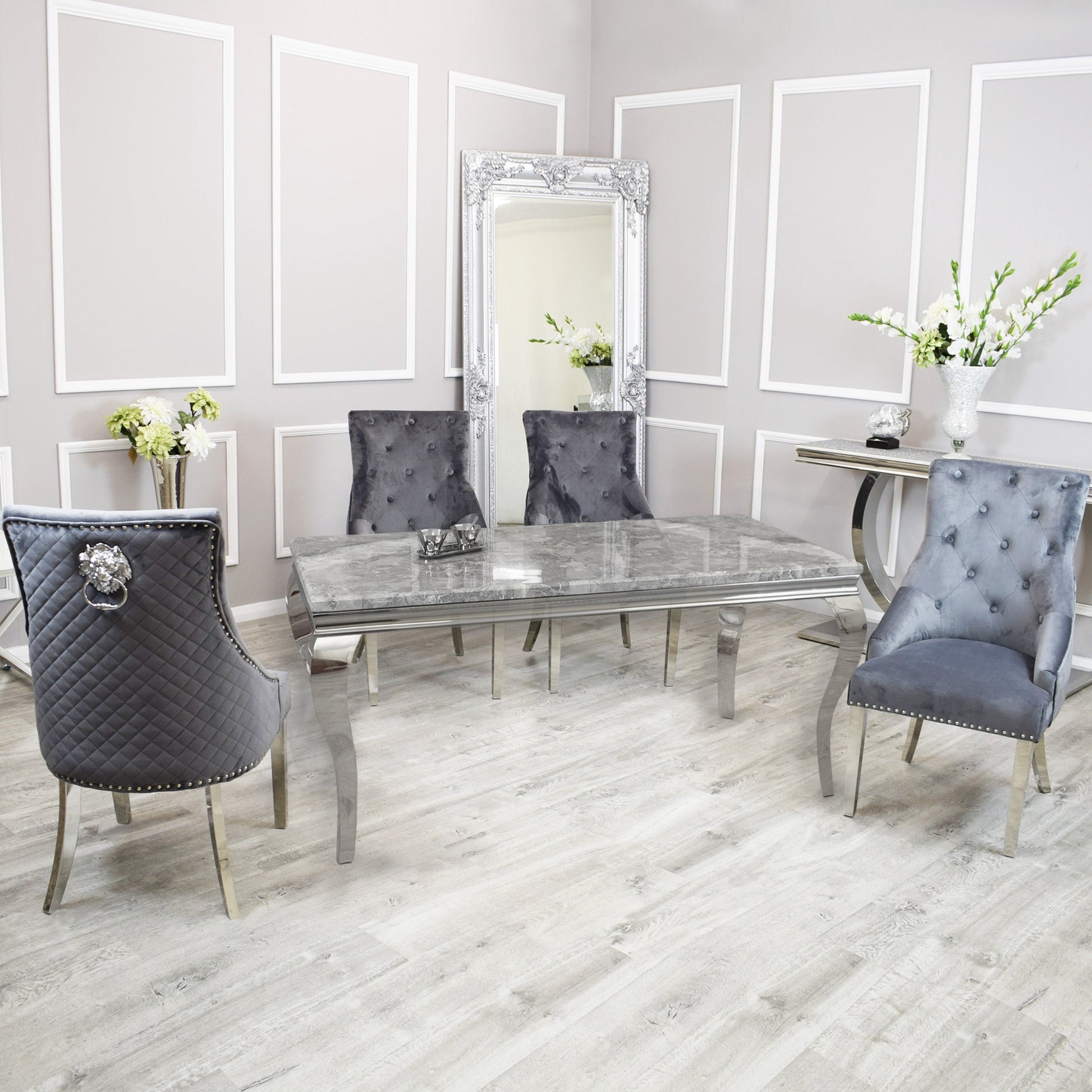 Louis Dinning Table Set with Bentley Chairs