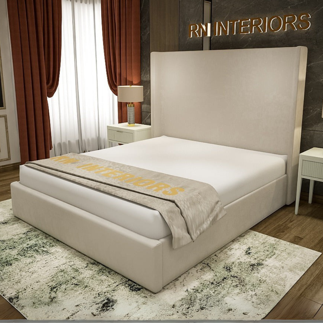 King Sized Bed - Simple Wingback Bed Frame