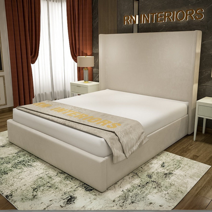 King Sized Bed - Simple Wingback Bed Frame