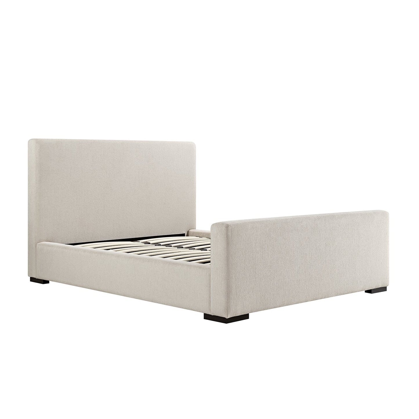 Antoine Side-Opening Ottoman Bed with Storage, Soft Beige Chenille