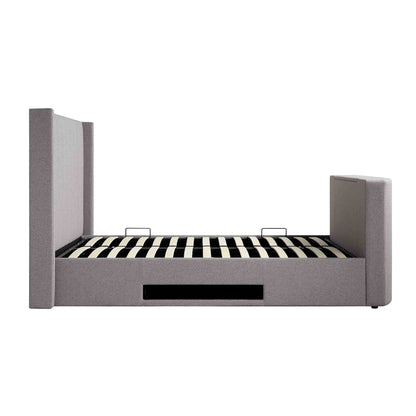 Wilton Grey Fabric TV Bed with Ottoman Storage