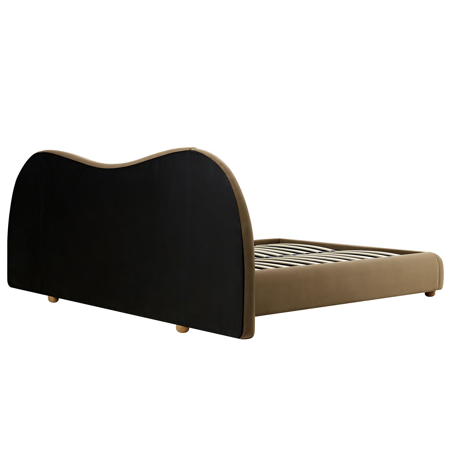 Egerie Extended Headboard Ottoman Bed with Storage, Hazel Velvet