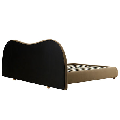 Egerie Extended Headboard Ottoman Bed with Storage, Hazel Velvet