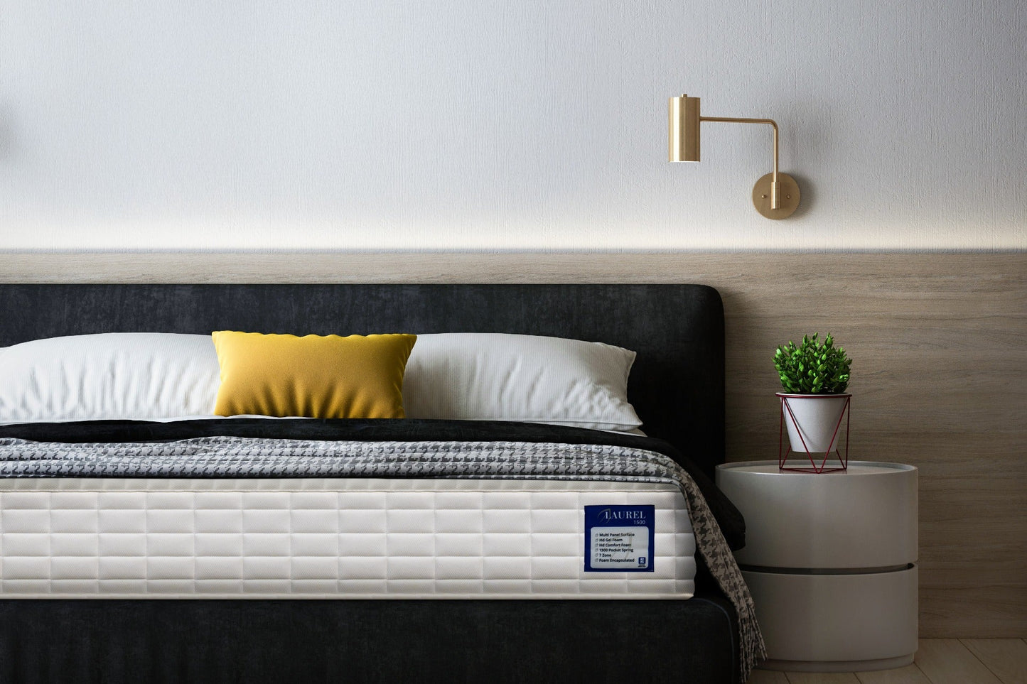 Laurel 3D Comfort luxury temperature regulated spinal support mattress – view 2