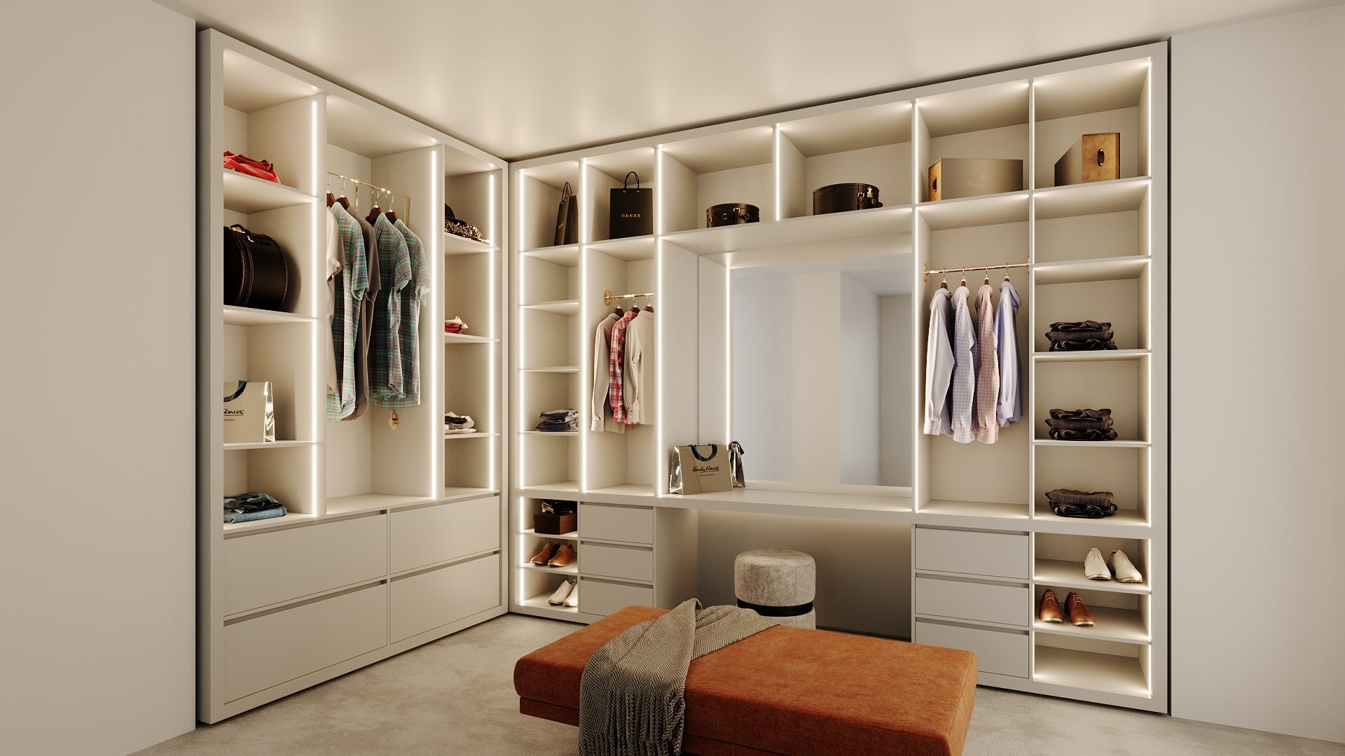 Sleek Luminary Wardrobe