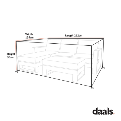 Garden Furniture Cover for Montrose Aluminium Outdoor Sofa Set with Chaise
