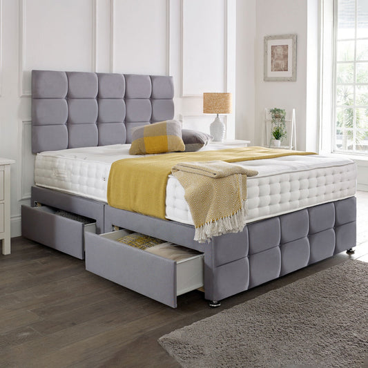 Rio Matching Headboard & Footboard Divan Set - Choice of Mattress & Optional Storage