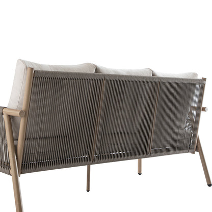 Soller Indoor and Outdoor Rope Weave 5-Seater Sofa Set