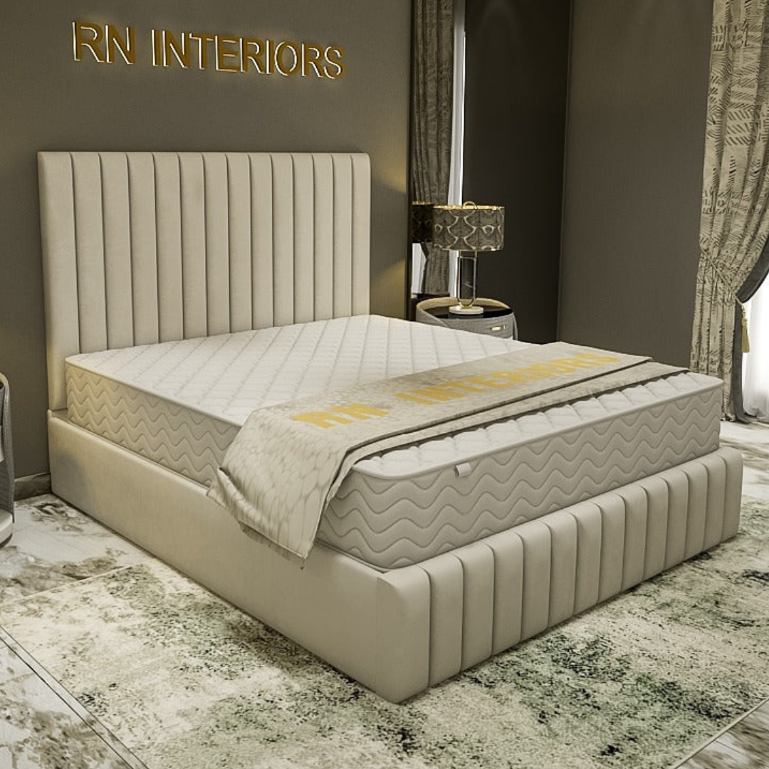 Small Double Bed Frame - Amelia Plush Velvet Bed Frame