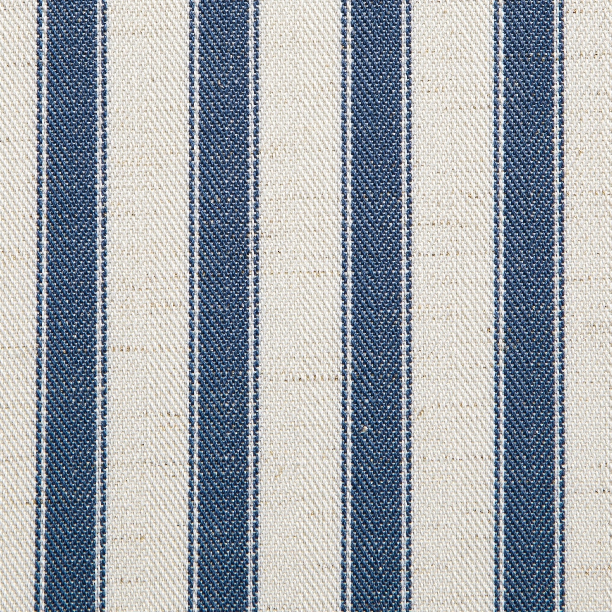 Chilworth Upholstered Ottoman Bed with Storage, Blue Stripe Linen Blend